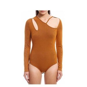 Caramel Cutout Bodysuit